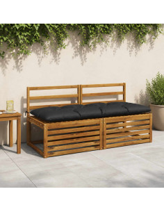 Cuscini per Panchina VIANEN 2 pz 100% Poliestere Blu Scuro