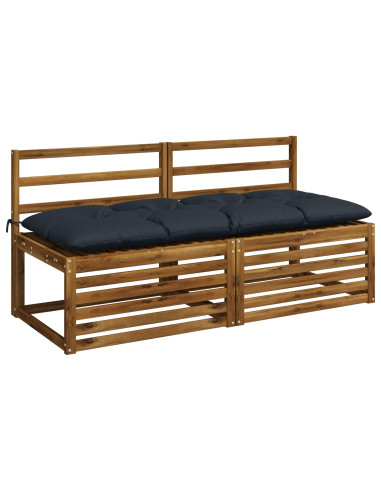 Cuscini per Panchina VIANEN 2 pz 100% Poliestere Blu Scuro