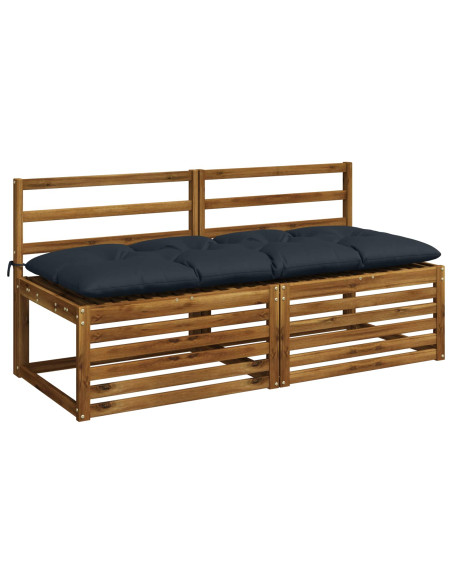 Cuscini per Panchina VIANEN 2 pz 100% Poliestere Blu Scuro