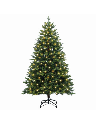 Albero di Natale Artificiale con Rami Pieghevoli 120 cm 150 LED