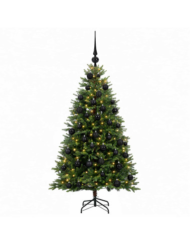 Albero di Natale Artificiale con Palline 120 cm 150 LED