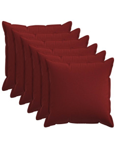 Federa 6 pz HOUTEN Rosso Vino 60 x 60 cm Lino 2