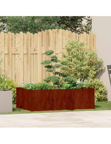 Fioriera Arrugginita 120x80x40 cm in Acciaio Corten