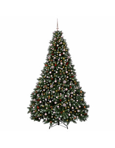 Albero di Natale artificiale verde con palline 300 cm 600 LED 2