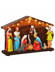 Presepio di Natale SALO 31 x 7,5 x 21,5 cm Resina Multicolore 2