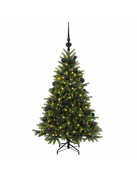 Albero di Natale artificiale con palline 120 cm 150 LED