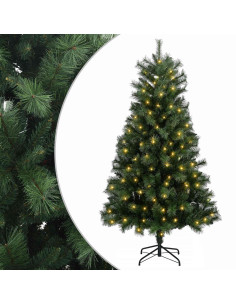 Albero di Natale Artificiale con Rami Pieghevoli 180 cm 300 LED 2