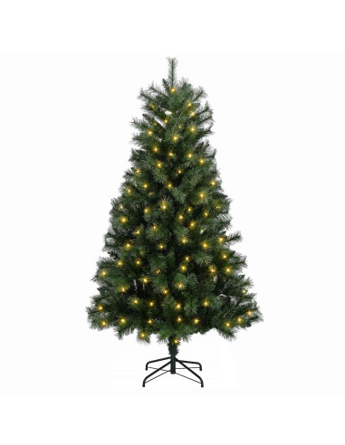 Albero di Natale Artificiale con Rami Pieghevoli 180 cm 300 LED