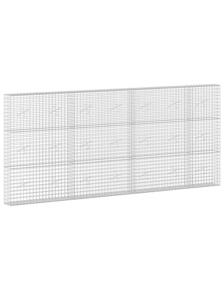 Gabione con filo da 5 mm e rete da 5x5 cm 350x20x150 cm