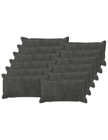 Cuscino con cuscino HOUTEN 12 pz Antracite Fleece in microfibra