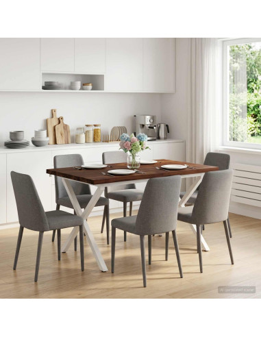 Tavolo da pranzo con bordo vivo 120 x 90 x 75 cm