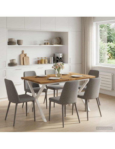 Tavolo da pranzo quadrato 120 x 80 x 75 cm