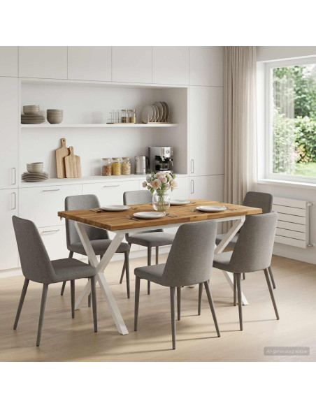 Tavolo da pranzo quadrato 120 x 80 x 75 cm