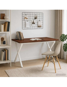 Tavolo da pranzo con bordo vivo 140 x 90 x 75 cm