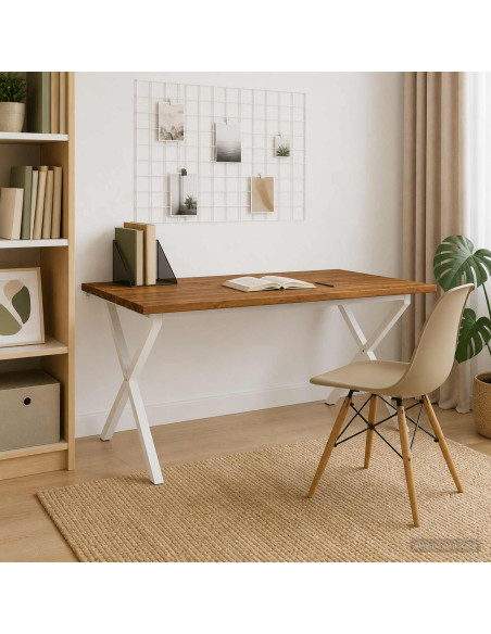 Tavolo da pranzo con bordo vivo 160 x 70 x 75 cm