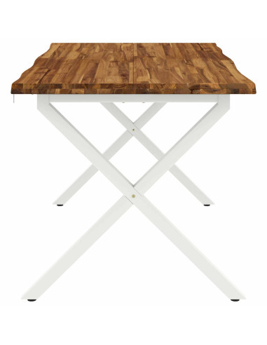 Tavolo da pranzo con bordo vivo 160 x 70 x 75 cm