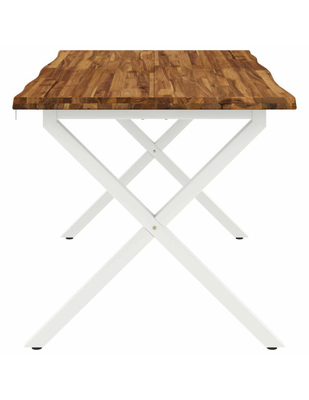 Tavolo da pranzo con bordo vivo 160 x 70 x 75 cm