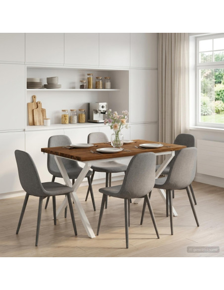 Tavolo da pranzo quadrato 120 x 80 x 75 cm