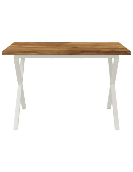 Tavolo da pranzo con bordo vivo 120 x 70 x 75 cm