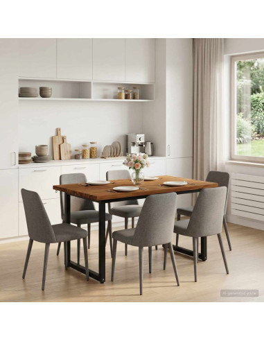 Tavolo da pranzo con bordo vivo 120 x 90 x 75 cm