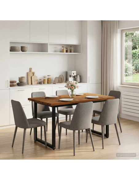Tavolo da pranzo con bordo vivo 120 x 90 x 75 cm
