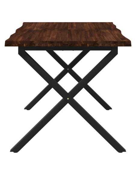 Tavolo da pranzo con bordo vivo 120 x 80 x 75 cm