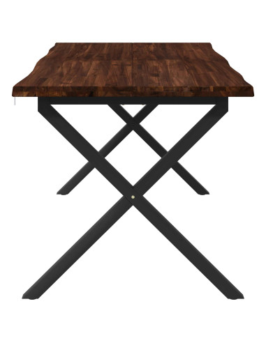 Tavolo da pranzo con bordo vivo 140 x 90 x 75 cm
