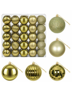 Set di Palline di Natale 50 pz Verde chiaro 8 cm Polistirolo