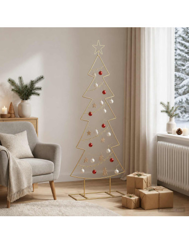 Albero di Natale in metallo con supporto KUOPIO 150 cm Acciaio