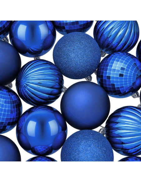 Set di Palline di Natale 50 pz Blu 8 cm Polistirolo