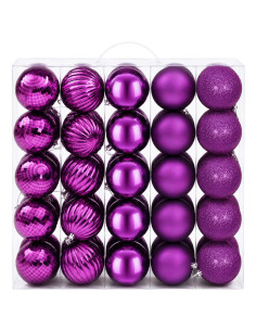 Set di Palline di Natale 50 pz Lillà 8 cm Polistirolo 2