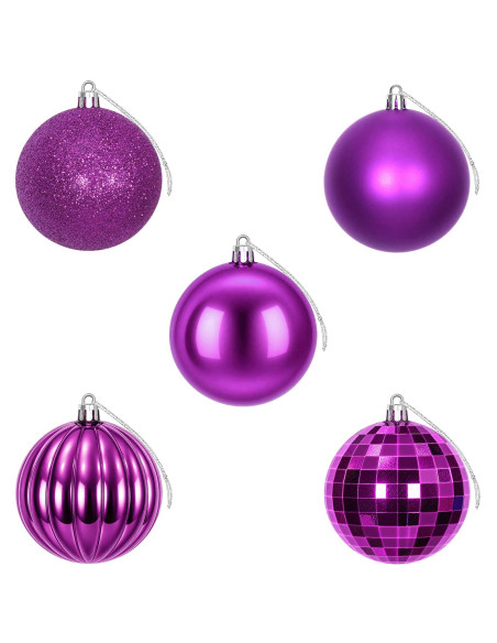 Set di Palline di Natale 50 pz Lillà 8 cm Polistirolo