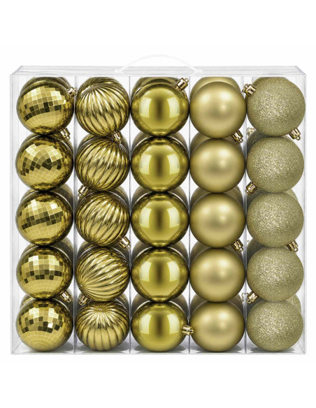 Set di Palline di Natale 50 pz Verde chiaro 8 cm Polistirolo