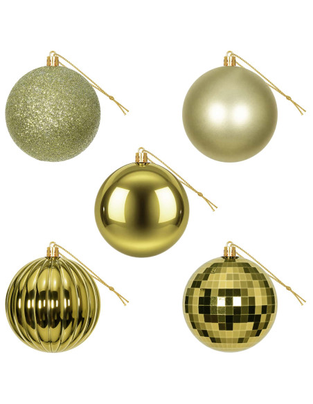 Set di Palline di Natale 50 pz Verde chiaro 8 cm Polistirolo