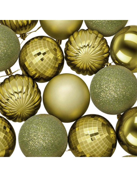 Set di Palline di Natale 50 pz Verde chiaro 8 cm Polistirolo