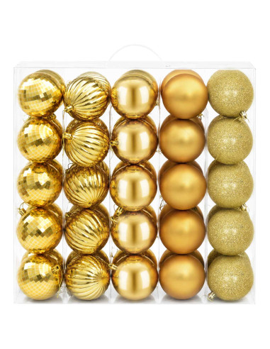 Set di Palline di Natale 50 pz Oro 8 cm Polistirolo