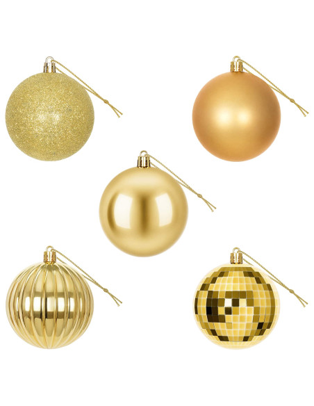 Set di Palline di Natale 50 pz Oro 8 cm Polistirolo