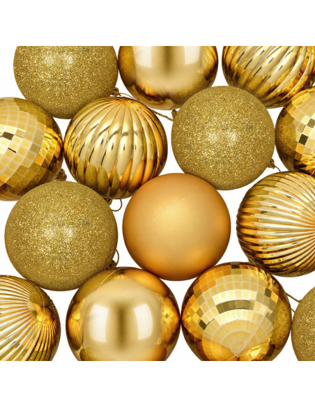Set di Palline di Natale 50 pz Oro 8 cm Polistirolo