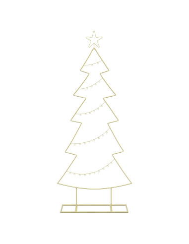 Albero di Natale in metallo con supporto KUOPIO 150 cm Acciaio