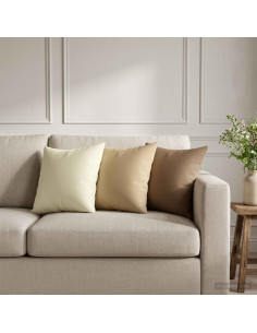 Cuscino 6 pz HEERLEN Crema 30 x 30 cm Poliestere