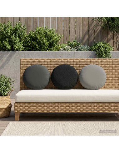 Cuscino 2 pz HEERLEN Nero Ø 30 cm Poliestere