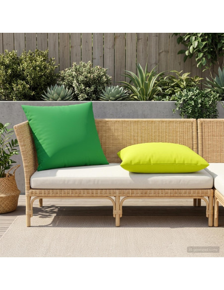Cuscino 2 pz HEERLEN Verde brillante. 80 x 80 cm Poliestere