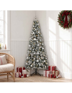 Albero di Natale artificiale con palline 150 cm 150 LED