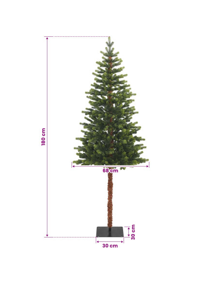 Albero di Natale Artificiale con Rami Pieghevoli 180 cm