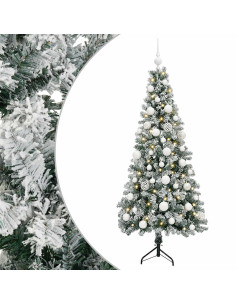 Albero di Natale artificiale con palline 120 cm 150 LED 2
