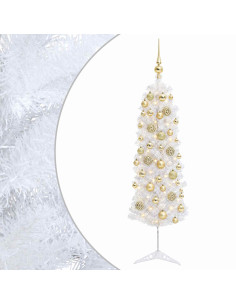 Albero di Natale Artificiale Slim con Palline 150 cm 150 LED 2