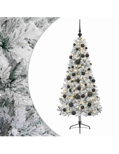 Albero di Natale artificiale con palline 120 cm 150 LED 2