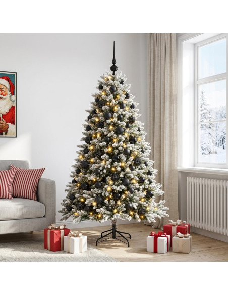 Albero di Natale Artificiale con Palline 240 cm 300 LED