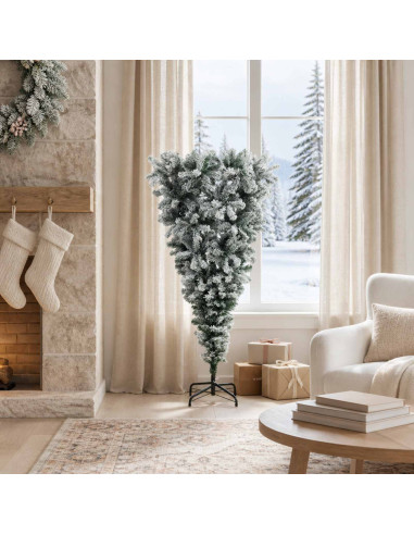 Albero di Natale artificiale capovolto 150 cm PVC e Acciaio