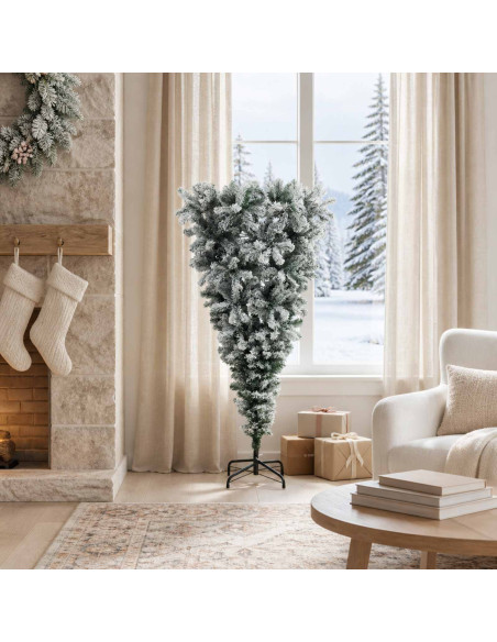 Albero di Natale artificiale capovolto 150 cm PVC e Acciaio